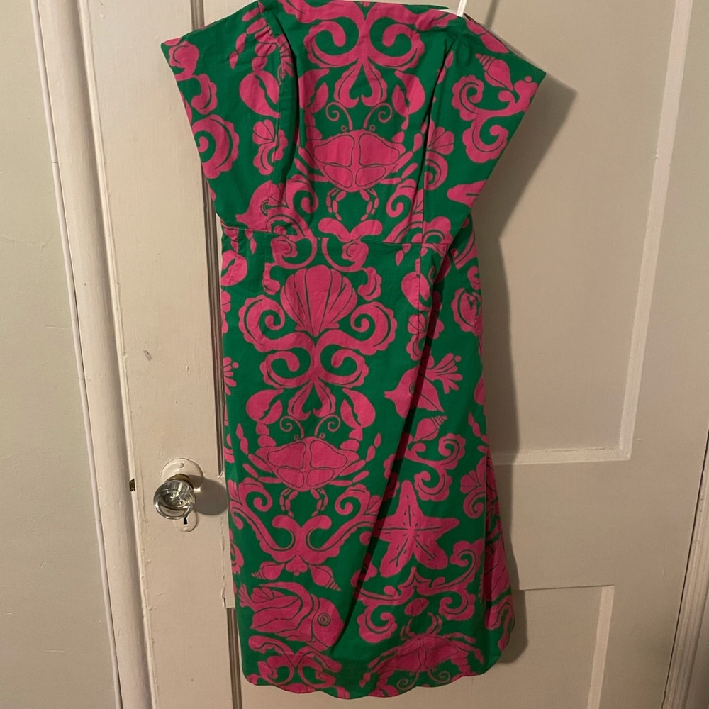 Lilly Pulitzer white label strapless dress